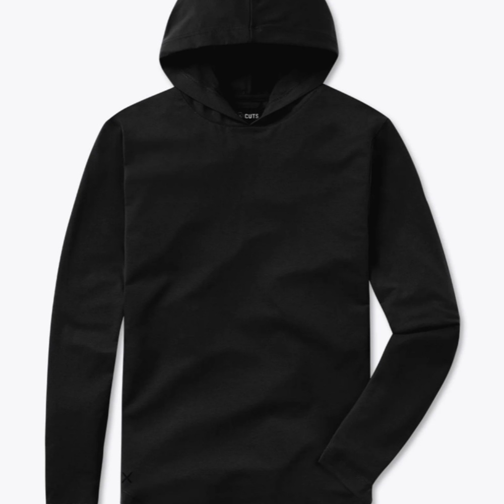 Cuts Black Long Sleeve Hoodie